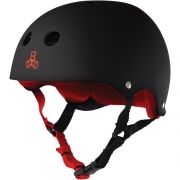 Triple 8 The Heed Black w/ Red Rubber XXL