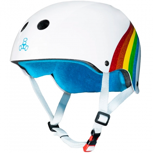 Triple8 The Certified Sweatsaver White Rainbow Sparkle XS/S