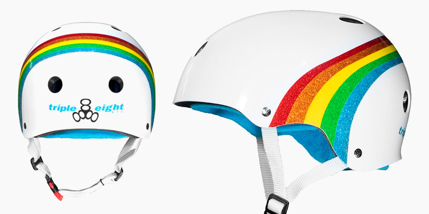 Зовнішній вигляд Triple8 White Rainbow Sparkle